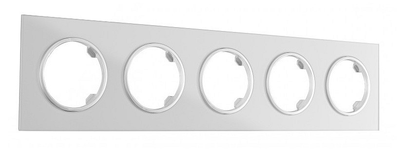 Рамка на 5 постов arte milano am-502.01 502.01-5.silver