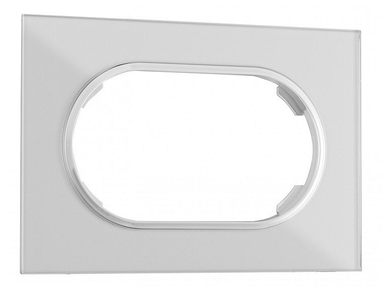 Рамка для двойной розетки arte milano am-502.01 502.01-double.silver
