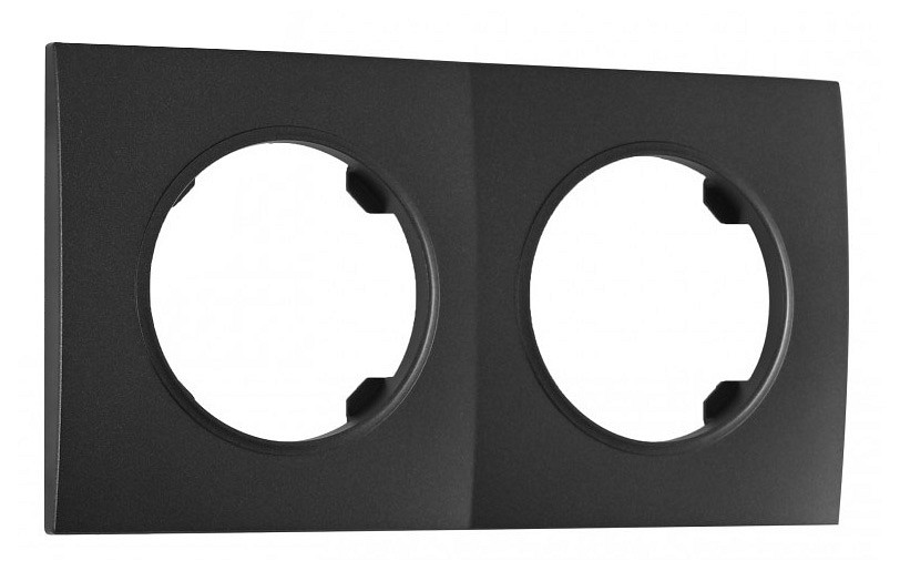 Рамка на 2 поста arte milano am-502.04 502.04-2.black