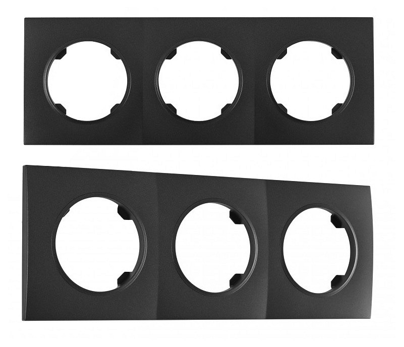 Рамка на 3 поста arte milano am-502.04 502.04-3.black