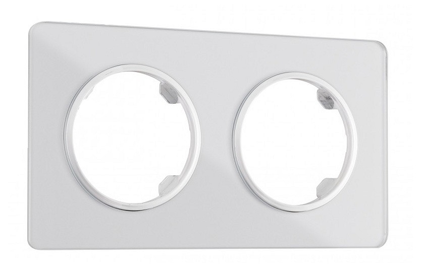 Рамка на 2 поста arte milano am-502.13 502.13-2.silver