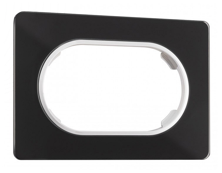 Рамка для двойной розетки arte milano am-502.13 502.13-double.black