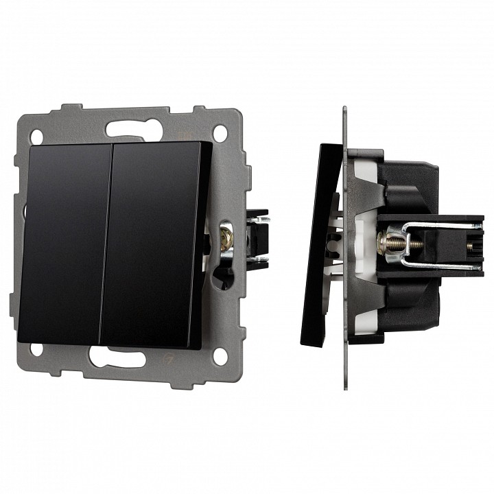 Выключатель самовозвратный двухклавишный без рамки arlight swt 049884