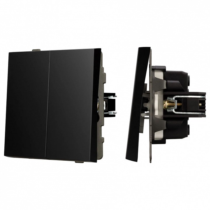 Выключатель проходной двухклавишный без рамки arlight swt 054067