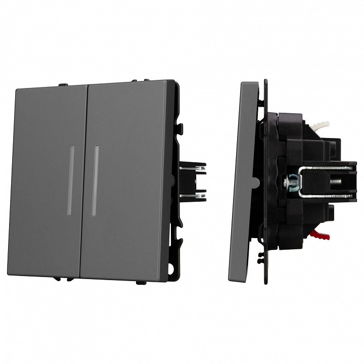 Выключатель двухклавишный без рамки arlight swt 054266