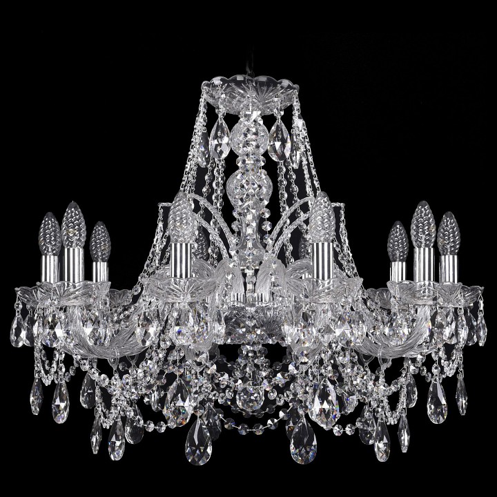 Подвесная люстра bohemia ivele crystal 1411 1411/10/240/ni