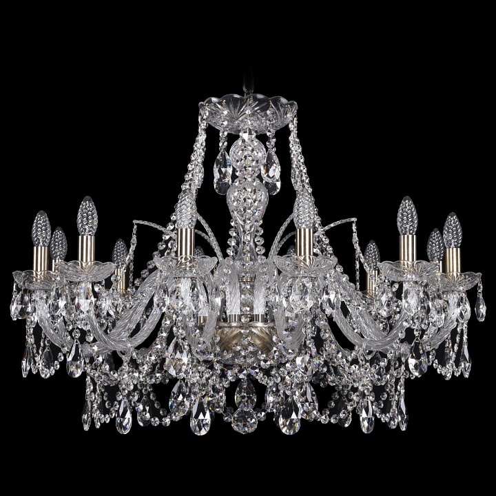 Подвесная люстра bohemia ivele crystal 1411 1411/12/300/pa