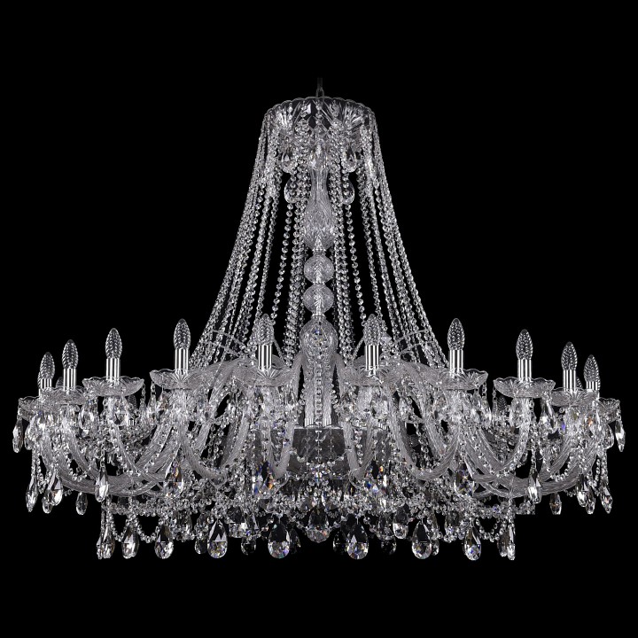 Подвесная люстра bohemia ivele crystal 1411 1411/24/530/ni