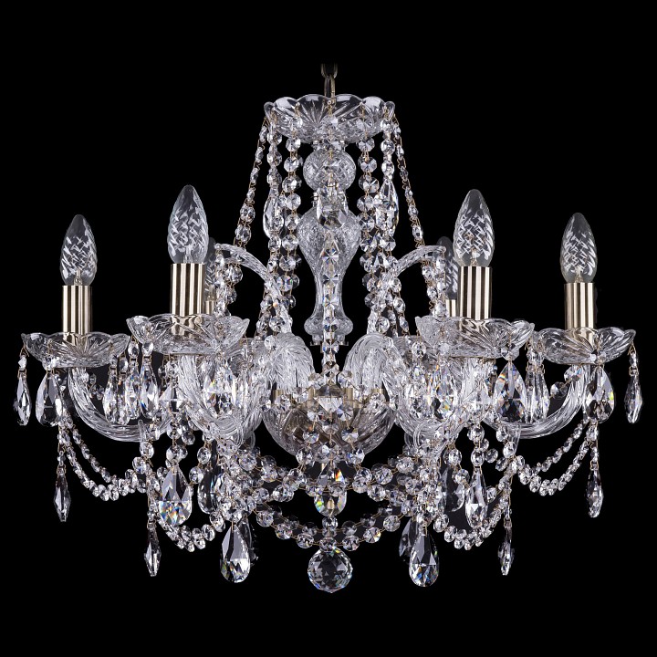Подвесная люстра bohemia ivele crystal 1411 1411/6/195/pa