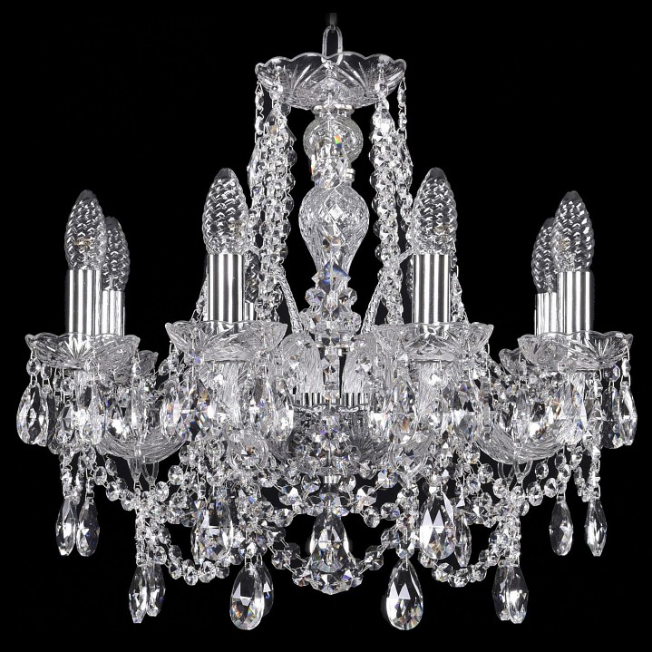 Подвесная люстра bohemia ivele crystal 1411 1411/8/160/ni