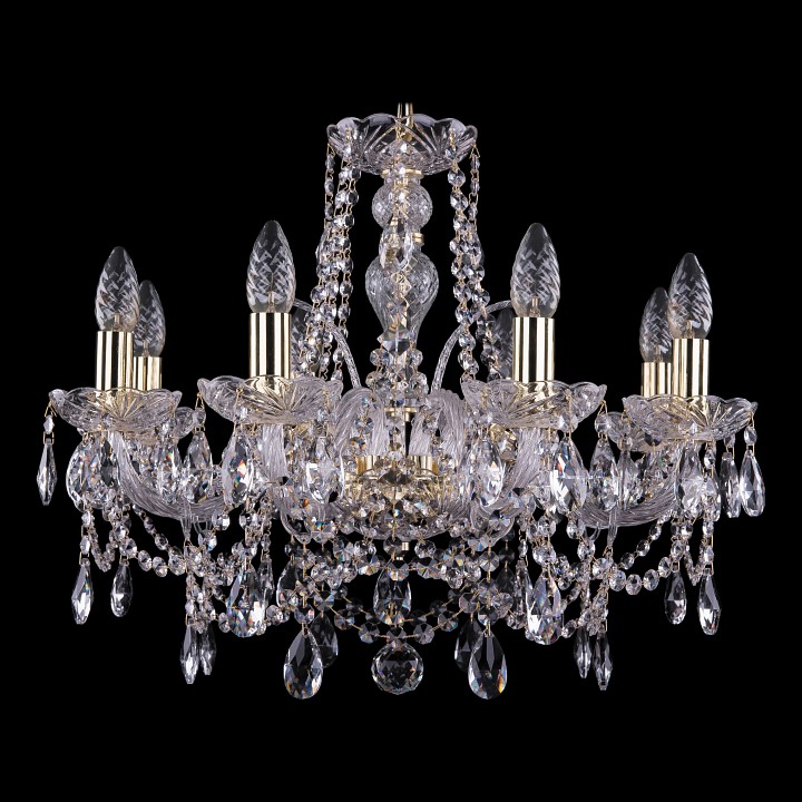 Подвесная люстра bohemia ivele crystal 1411 1411/8/195/g