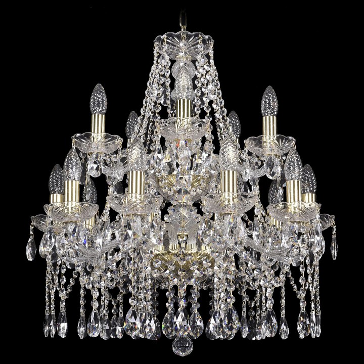 Подвесная люстра bohemia ivele crystal 1413 1413/10+5/200/2d/g