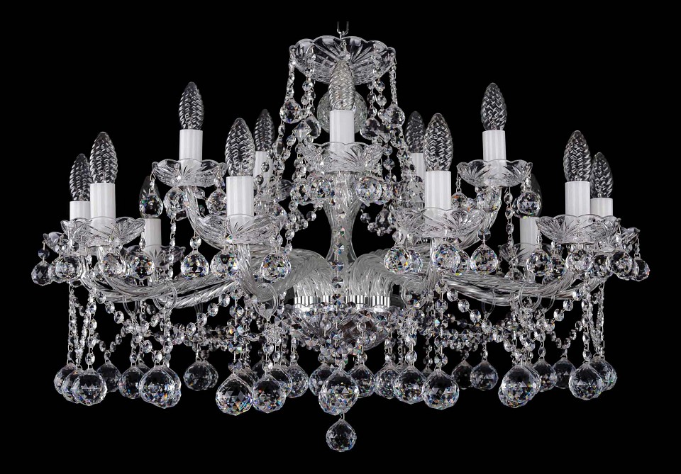Подвесная люстра bohemia ivele crystal 1413 1413/10_5/300/ni/balls