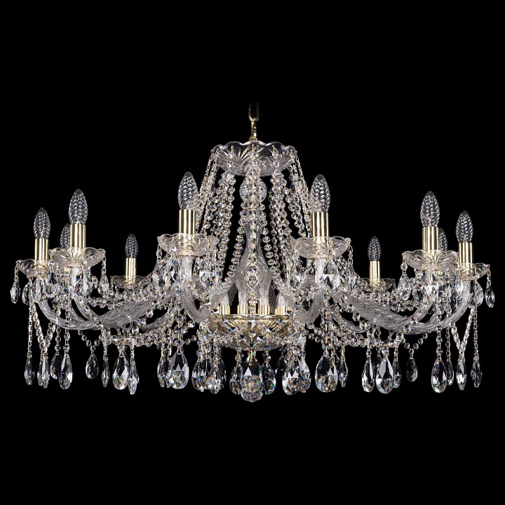 Подвесная люстра bohemia ivele crystal 1413 1413/12/360/g