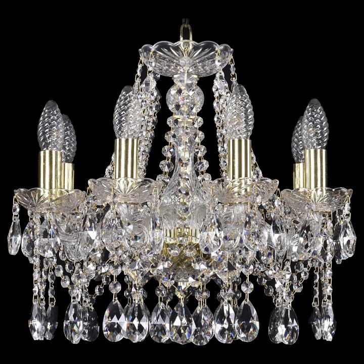 Подвесная люстра bohemia ivele crystal 1413 1413/8/141/g