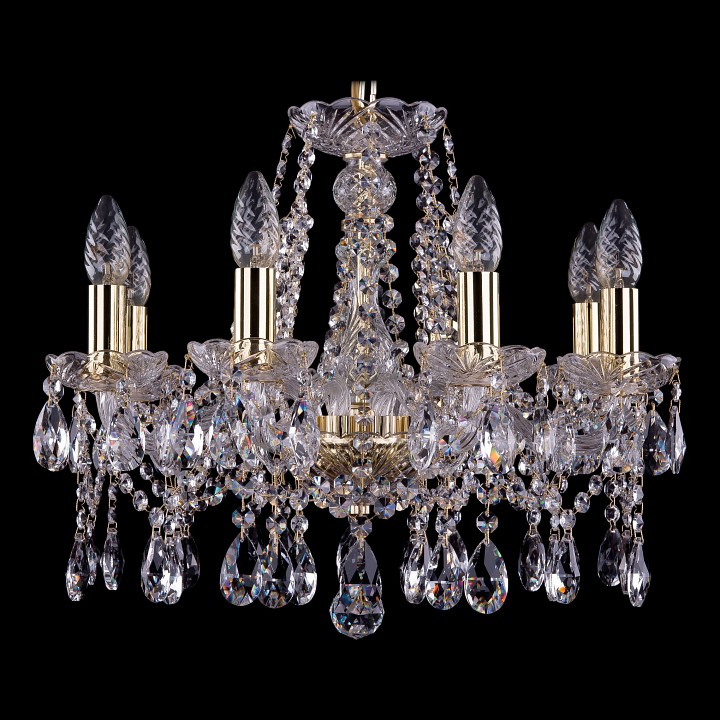 Подвесная люстра bohemia ivele crystal 1413 1413/8/165/g