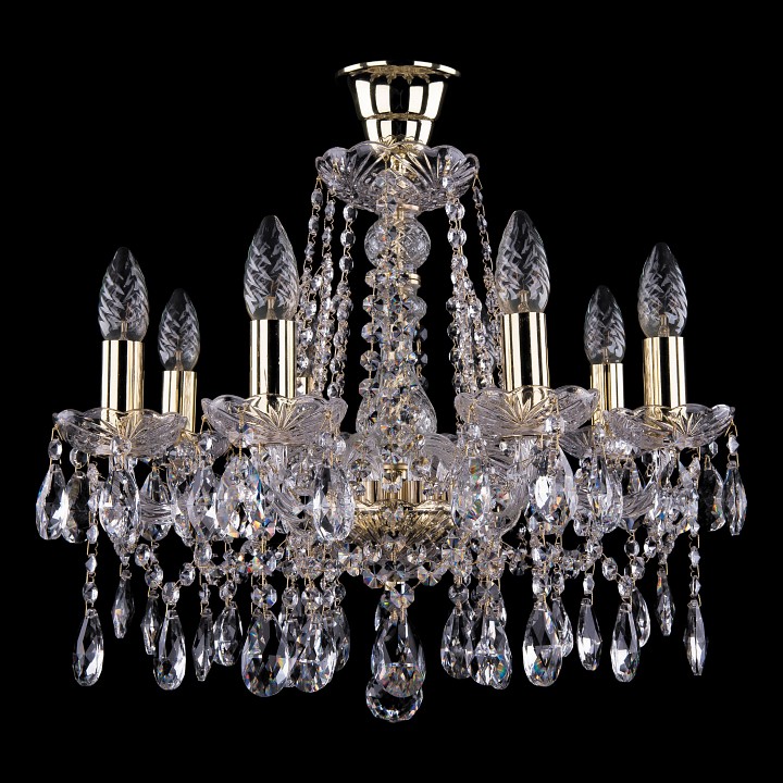 Подвесная люстра bohemia ivele crystal 1413 1413/8/165/g/tube