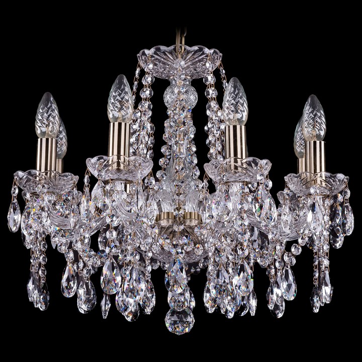 Подвесная люстра bohemia ivele crystal 1413 1413/8/165/pa