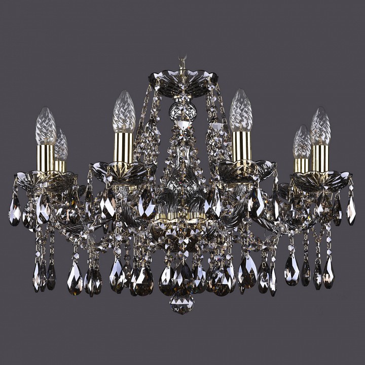 Подвесная люстра bohemia ivele crystal 1413 1413/8/200/g/m731