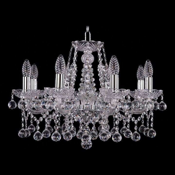 Подвесная люстра bohemia ivele crystal 1413 1413/8/200/ni/balls