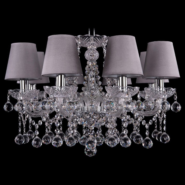 Подвесная люстра bohemia ivele crystal 1413 1413/8/200/ni/balls/sh24