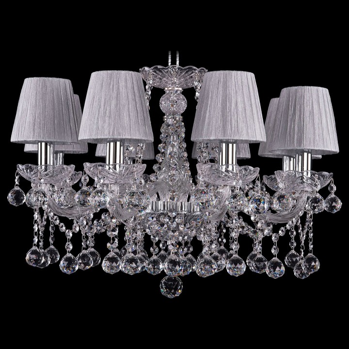 Подвесная люстра bohemia ivele crystal 1413 1413/8/200/ni/balls/sh6
