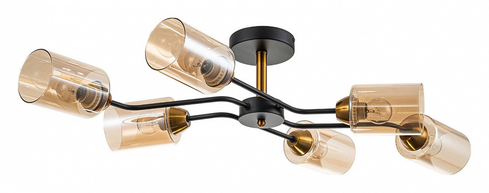Люстра на штанге escada vertigo 1131/6p black/gold