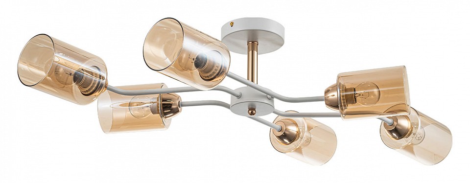 Люстра на штанге escada vertigo 1131/6p white/gold