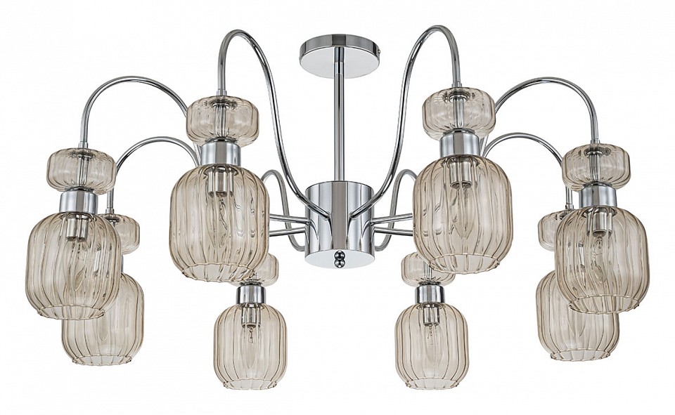 Люстра на штанге escada gloss 1141/8pl chrome/beige