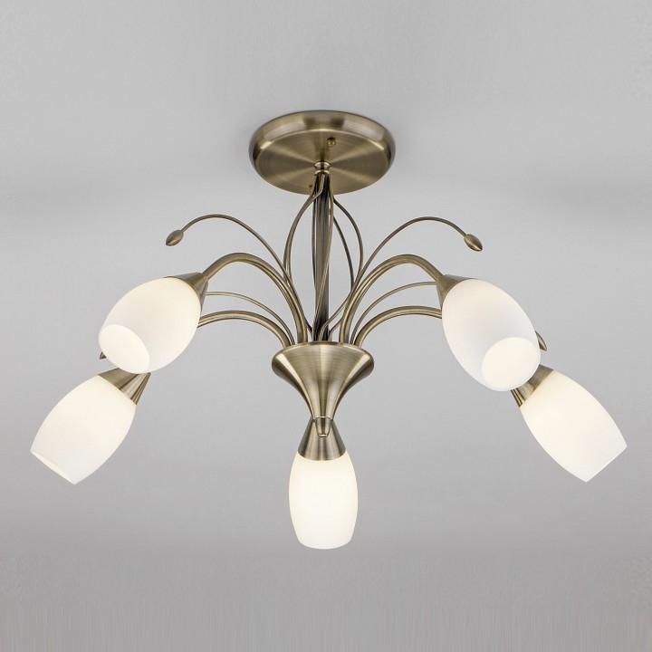 Люстра на штанге eurosvet ginevra 30280/5 античная бронза