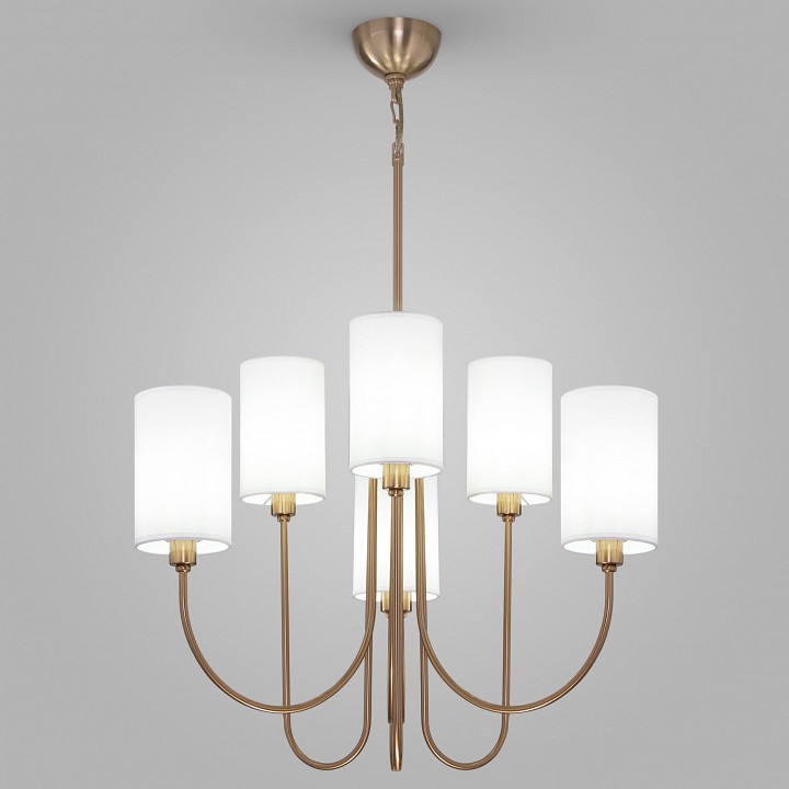 Люстра на штанге eurosvet abbey 60164/6 латунь