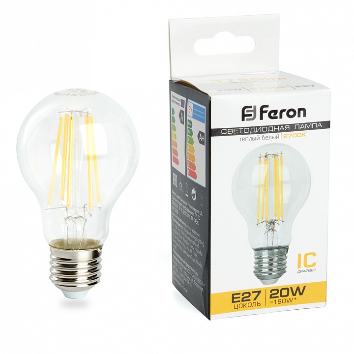 Лампа светодиодная feron lb-620 e27 20вт 2700k 38245