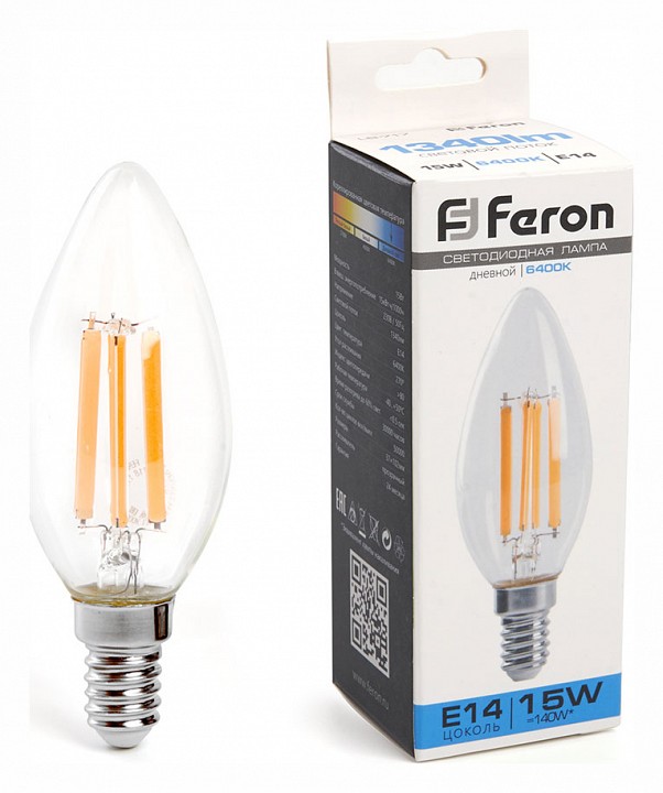 Лампа светодиодная feron lb-717 e14 15вт 6400k 38259
