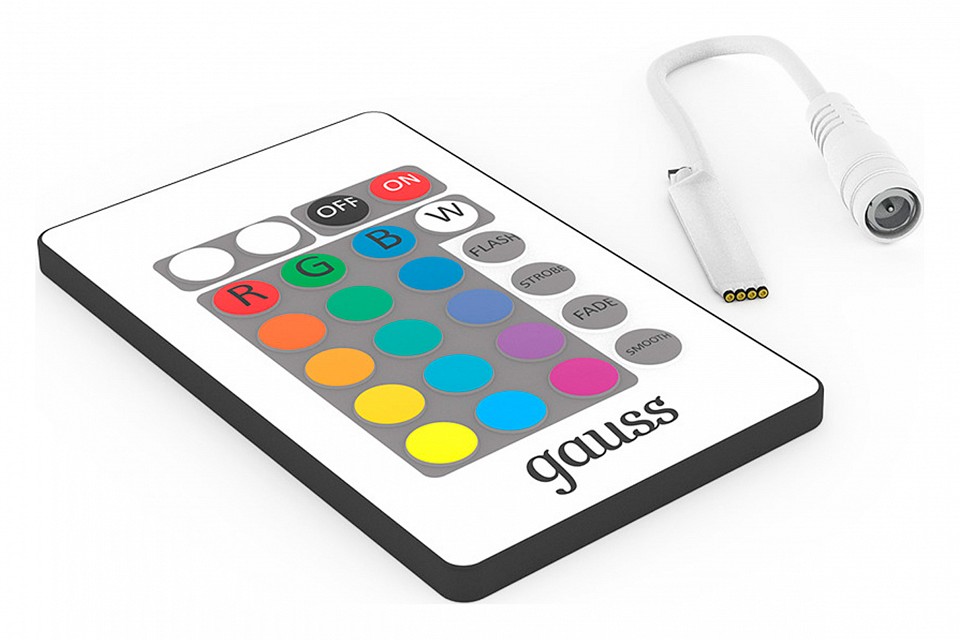 Контроллер-регулятор цвета rgb с пультом ду gauss  bt610