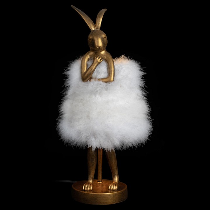 Настольная лампа декоративная loft it lapine 10315/a white fluff