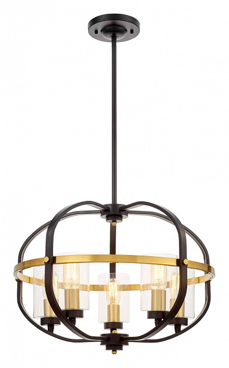 Люстра на штанге lumina deco monterey ldp 1141-5 bk+md