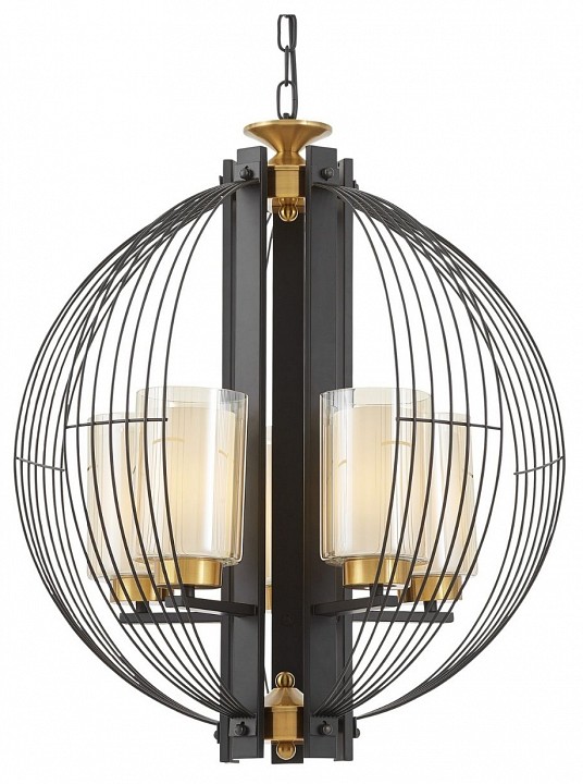 Подвесная люстра lumina deco ponti ldp 1245-5 bk+md