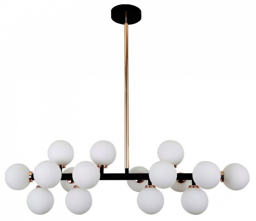 Люстра на штанге lumina deco marsiada ldp 6033-16 bk+md