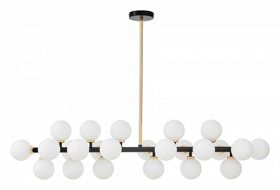 Люстра на штанге lumina deco marsiada ldp 6033-24 bk+gd