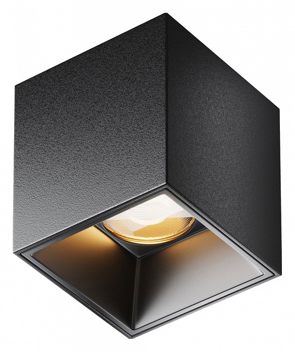 Накладной светильник maytoni alfa led c064cl-5w2.7k-sq-b