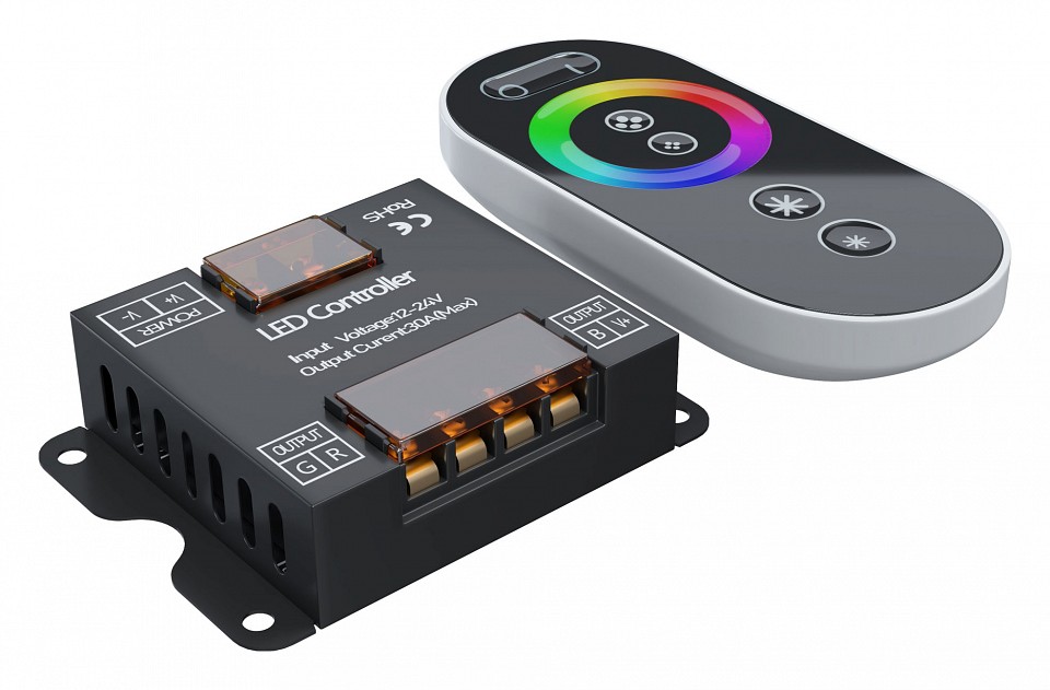 Контроллер-регулятор цвета rgb с пультом ду maytoni led strip clm002