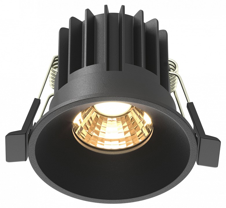 Встраиваемый светильник maytoni round dl058-7w2.7k-b