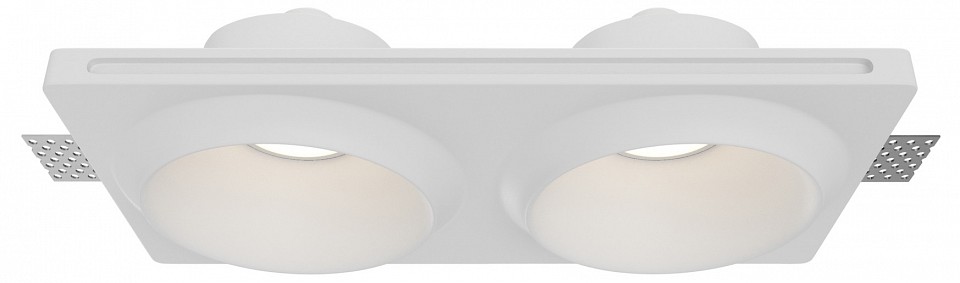 Встраиваемый светильник maytoni gyps modern dl124-gu10-02-trs-w
