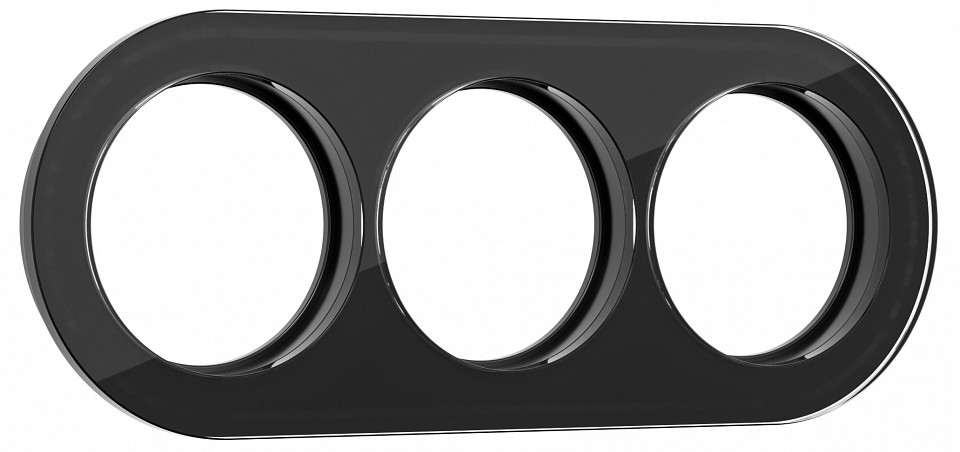 Рамка на 3 поста werkel черный w0035108