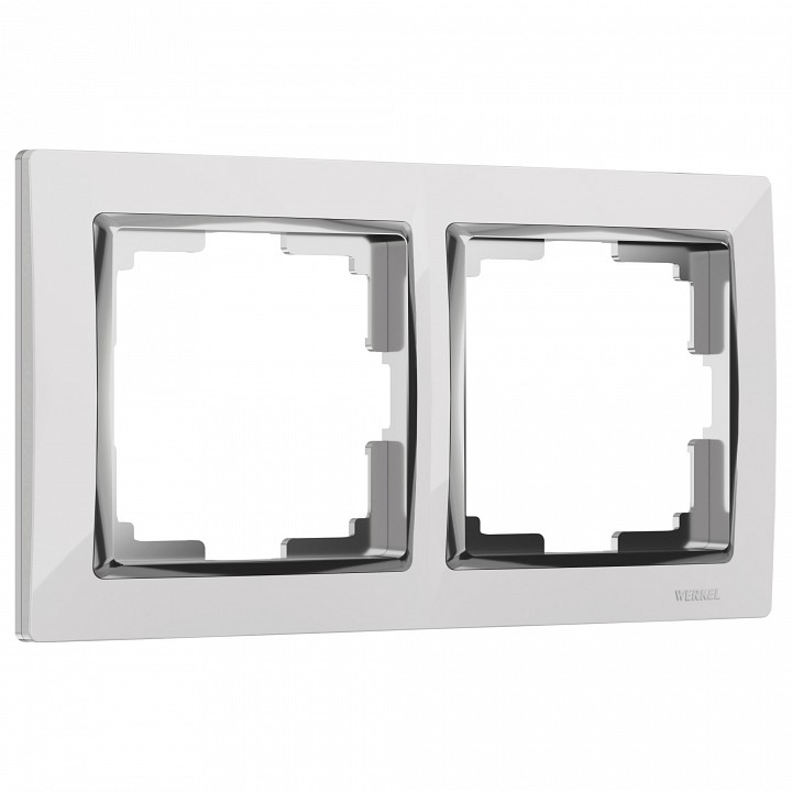 Рамка на 2 поста werkel snabb (белый/хром) w0021901