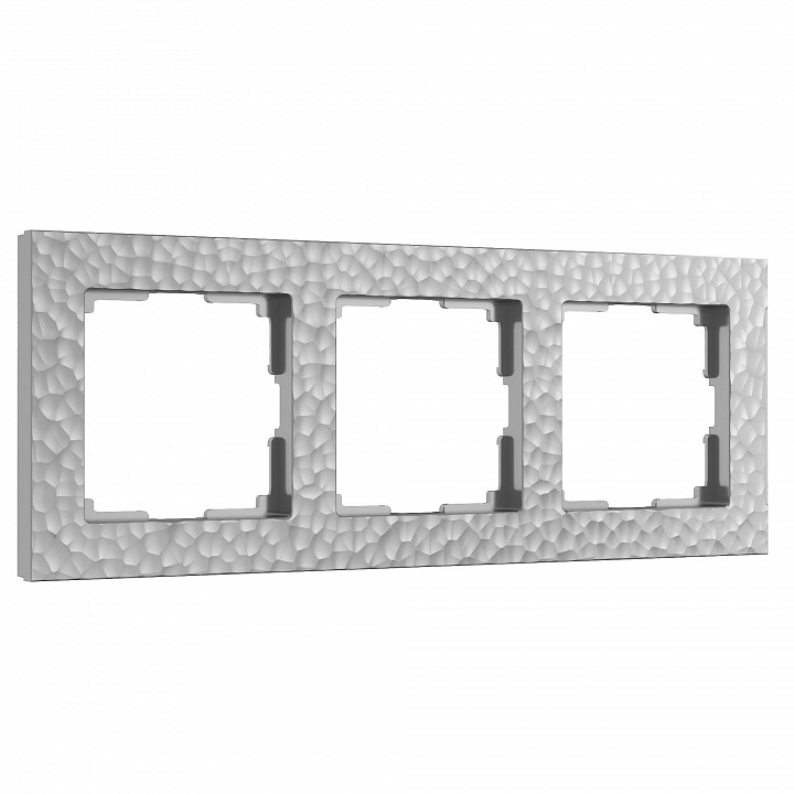 Рамка на 3 поста werkel hammer серебряный w0032406