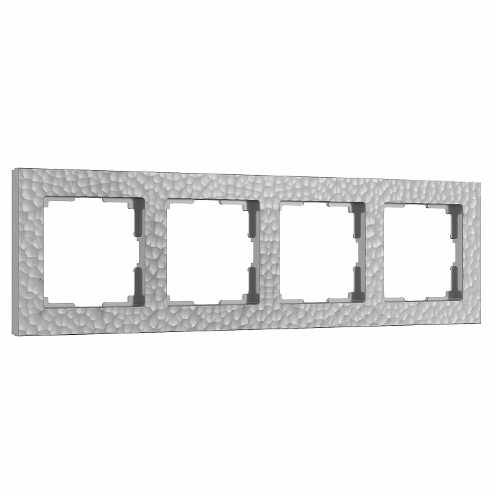 Рамка на 4 поста werkel hammer серебряный w0042406