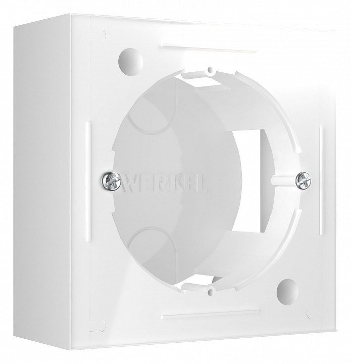 Короб накладной для розетки werkel белый w8000001