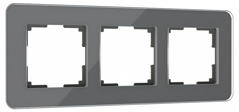 Рамка на 3 поста werkel elite (графит, Стекло) w0032440
