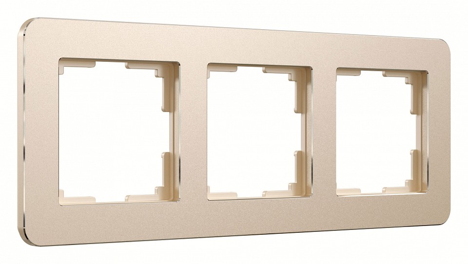 Рамка на 3 поста werkel platinum (шампань) w0032611